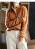 Retro Stand Collar Knitted Cardigan Loose-fitting Short Coat Women's Sweater