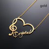 Stainless Steel Heart Pendant With Name Note DIY English Letters Personalized Women's Necklace