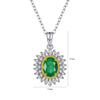 Natural Emerald Pendant Feminine Minority Design Jewelry S925 Silver Chain