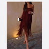 Fashion Suspenders Party Tassel Dress Women