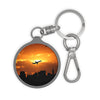 Airplane Sunset Keyring Tag - Perfect Travel Accessory