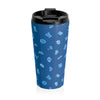 Beach Vibes Stainless Steel Travel Mug - Fun Summer Icons