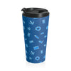 Beach Vibes Stainless Steel Travel Mug - Fun Summer Icons