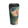 Abstract Waves Stainless Steel Travel Mug - Perfect for Outdoor Adventures