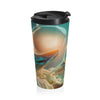 Abstract Waves Stainless Steel Travel Mug - Perfect for Outdoor Adventures