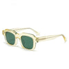 Thick Acetate Frame Sunglasses Gradient Color Stitching Sunglasses