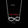 Personalized Stainless Steel Custom Name Necklace Rose Pendant