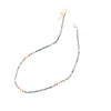 New Cute Simple Broken Silver Necklace Natural Pearl Pendant Colourful Beads Collarbone Chain Women's Accessories