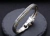 925 Sterling Silver Handmade Faucet Woven Bracelet Thick Type