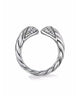 925 Sterling Silver Double-headed Snake Design Ring For Women