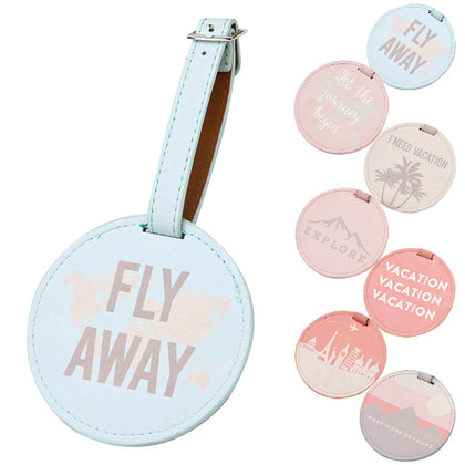 PU printed luggage tag