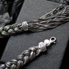 925 Sterling Silver Twist Dreadlocks Bracelet For Women