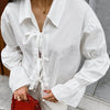 Women's Cotton Design Lace-up Shirt