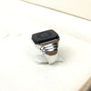 Black Onyx Men's Silver Ring