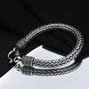 925 Silver Safety Pattern Vintage Thai Silver Handmade Hemp Flowers Chain Thick Type Keel Bracelet