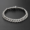 Hip Hop S925 Silver Diamond Cuban Zircon Bracelet