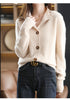 Retro Stand Collar Knitted Cardigan Loose-fitting Short Coat Women's Sweater