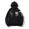 Nine Tail Fox Embroidered Hoodie Japanese Style Youth Men's Top