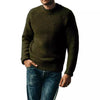 Men's Pullover Sweater Winter Casual Solid Color Round Neck Knitted Top Clothing