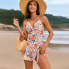 Twist Package Cross Skirt One-piece Swimsuit