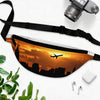 City Skyline Fanny Pack - Travel Essential with Airplane Design