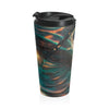 Abstract Waves Stainless Steel Travel Mug - Perfect for Outdoor Adventures