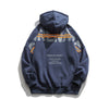 Men's autumn fall back letter hooded sweater