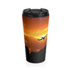 Sunset Skyline Travel Mug - Perfect for Adventurers and Jet-Setters