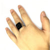 Black Onyx Men's Silver Ring