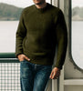 Men's Pullover Sweater Winter Casual Solid Color Round Neck Knitted Top Clothing