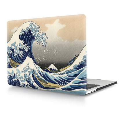 Compatible with Apple, MacBook Transparent Plastic Protective Case Printed with Custom Design