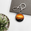 Airplane Sunset Keyring Tag - Perfect Travel Accessory