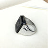 Black Onyx Men's Silver Ring