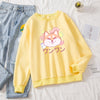 Shiba Inu Dog Oversize Hoodie Women Cotton Sweatshirt Ulzzang Harajuku Kawaii Hoodies for Ladies Japanese Clothes Sudadera Mujer