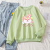 Shiba Inu Dog Oversize Hoodie Women Cotton Sweatshirt Ulzzang Harajuku Kawaii Hoodies for Ladies Japanese Clothes Sudadera Mujer