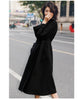 New High Quality Luxury Cashmere Coat Fall Spring Outerwear Female Wool Coat Loose Oversize Women's Trench Coat With Belt