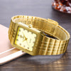 Golden Quartz Watch Men Women Luxury Watches relogio masculino Luxury Gold Bracelet Wrist Watches Steel Female Male Clock 8808