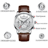 Quartz Watch CRRJU New Luxury Men Outdoor Mens Watches Sport Watches Chronograph Wristwatch Clock Leather Wrist Watch