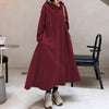 Fashion Hooded Hoodies Dress Women Autumn Sweatshirts 2023 ZANZEA Casual Long Sleeve Maxi Vestidos Female Solid Robe