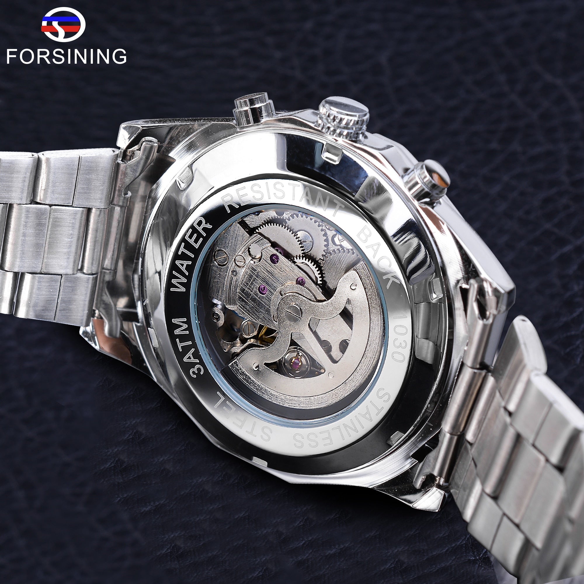 Top Brand Forsining Watch Mens Hand Wind Mechanical Wristwatch Alloy Strap  reloj | eBay