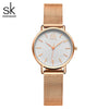 Shengke New Creative Women Watches Luxury Rosegold Quartz Ladies Watches Relogio Feminino Mesh Band Wristwatches Reloj Mujer