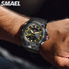 SMAEL Fashion Men's Sport Watches Shock Resistant 50M Waterproof Wristwatch LED Alarm Stopwatch Clock Military Watches Men 8040