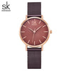 Shengke New Creative Women Watches Luxury Rosegold Quartz Ladies Watches Relogio Feminino Mesh Band Wristwatches Reloj Mujer