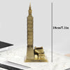 Metal World Famous Building Architecture Model Statue Landmark Tourist Souvenir Home Office Decoration