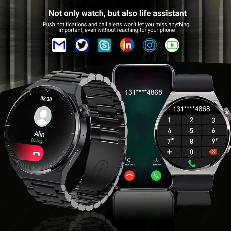 Huawei-reloj inteligente Xiaomi NFC para hombre, dispositivo con rastreador  GPS, Pantalla AMOLED HD de 454x454, frecuencia cardíaca, ECG + PPG