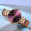 MINIFOUCS Women Watches Simple Ladies Steel Watch Ladys Purple Quartz Waterproof Watches Female Luxury Brand Fashion Clock Girl