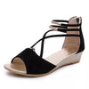 Peep toe Sandals Women Summer Shoes Women Wedges Sandals Fashion Summer Ladies Wedge Shoes Woman Sandal Black Red Blue A679