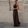 Halter Swing Collar Backless Party Dress