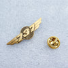 Vintage Copper Style Pilot Aviation Metal Brooch