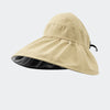 Foldable Fisherman Hat Summer Empty Top Sun Protection Hat UV Protection Upf50  Sun Visor Full-face Sunhat For Women